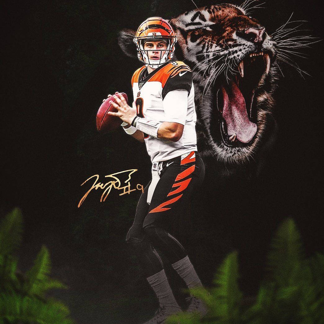 Joe Burrow Tiger Art Wallpaper