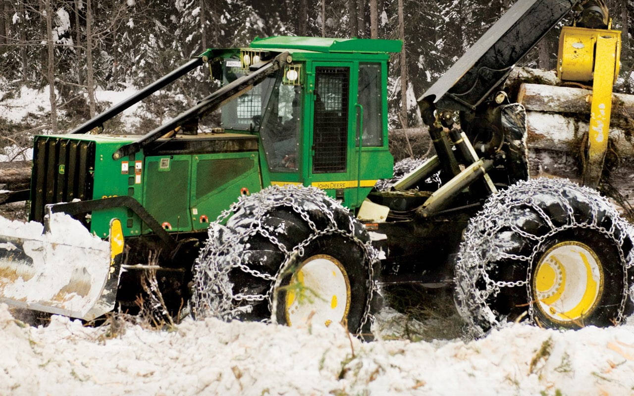 John Deere Vehicle In Snow Wallpaper