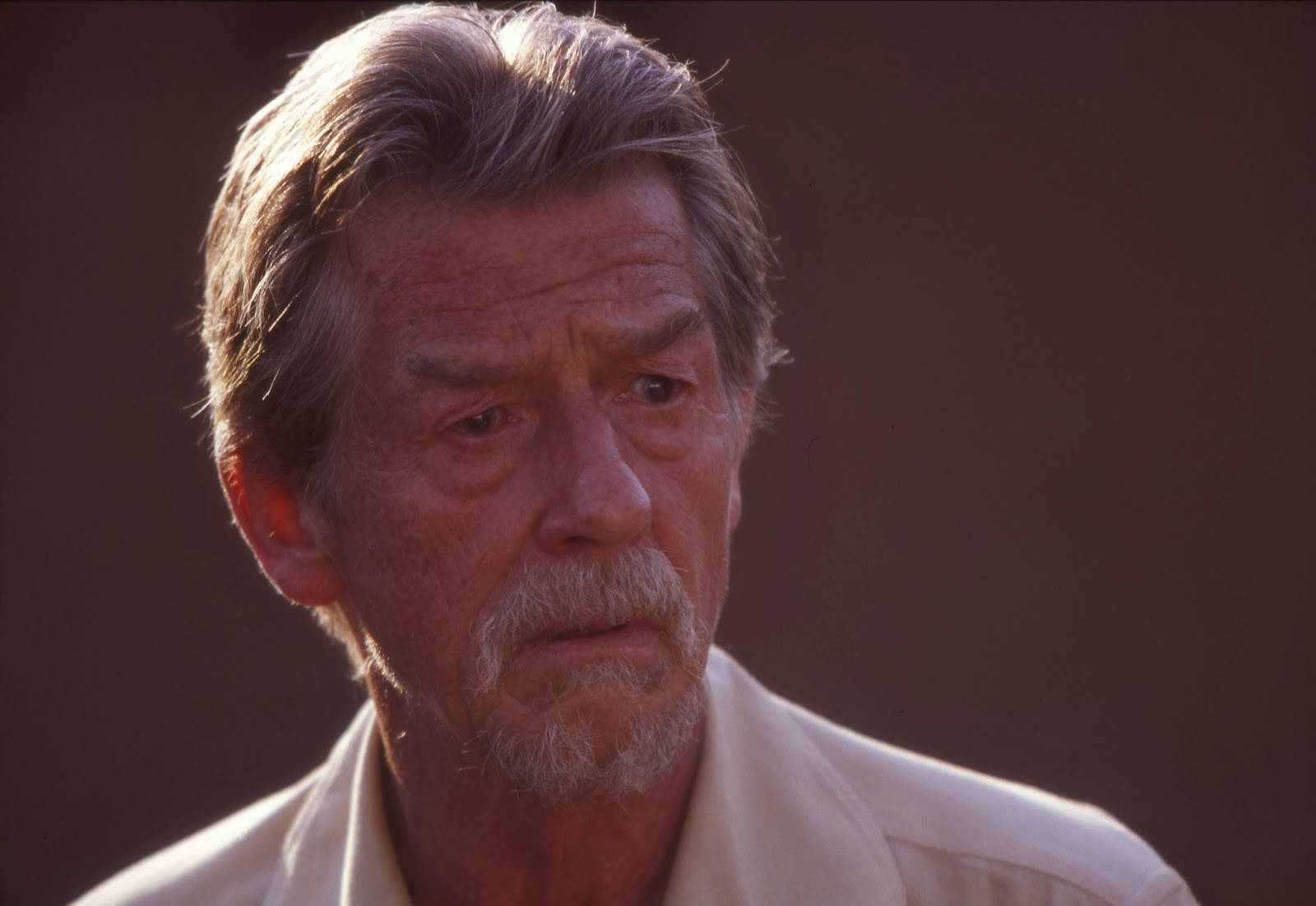 John Hurt Gray Hair Sad Wallpaper