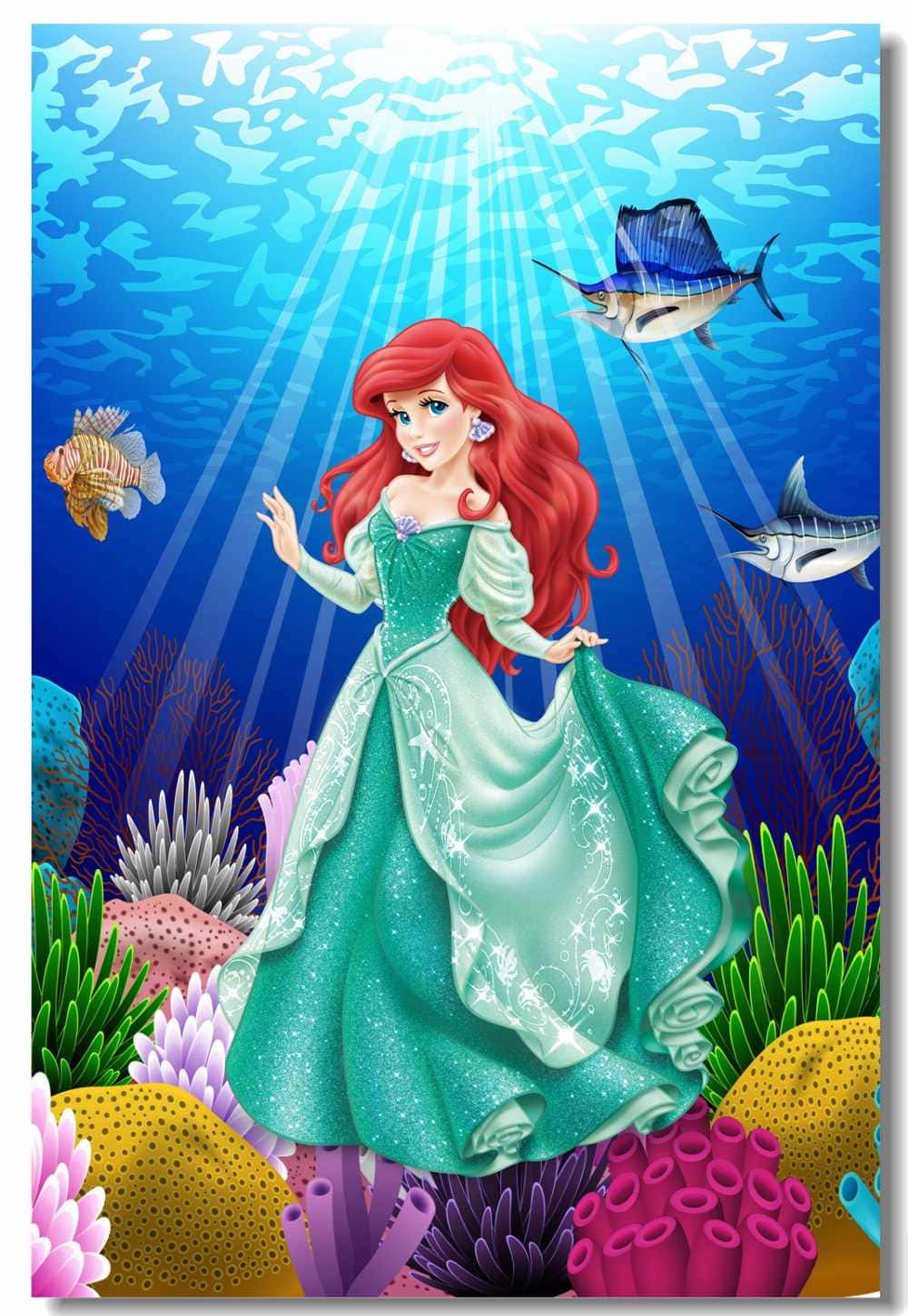 Join Ariel And Her Friends On The Seafloor For Underwater Adventures. Wallpaper