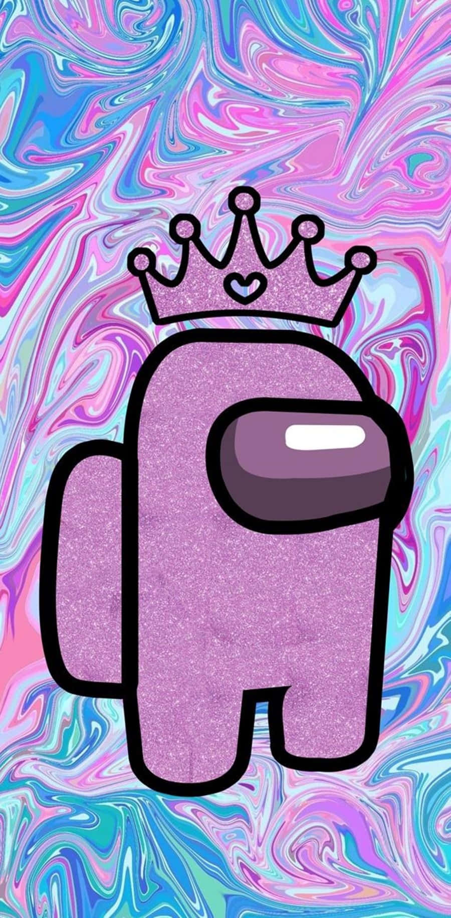 Join Your Crew As An Imposter And Swing By In Style With The Among Us Pink Character! Wallpaper
