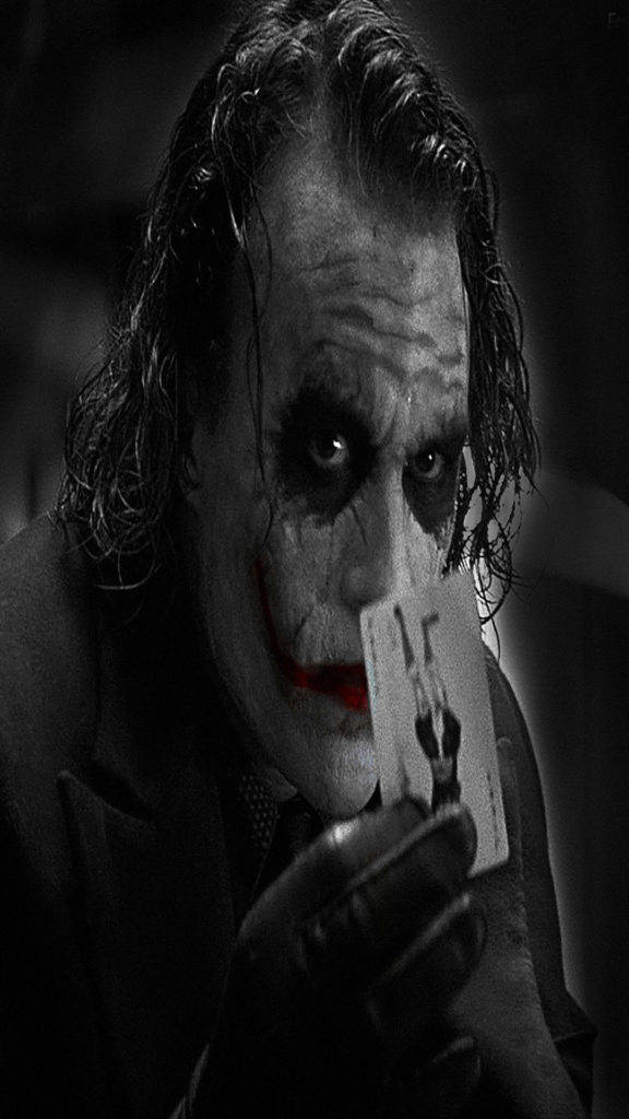 Joker Phone Black And White Wallpaper