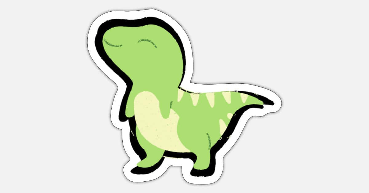 Jolly Cute Dino T-rex Sticker Wallpaper