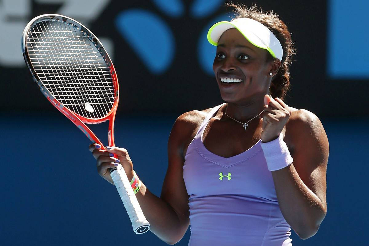 Joyous Moment With Sloane Stephens Wallpaper