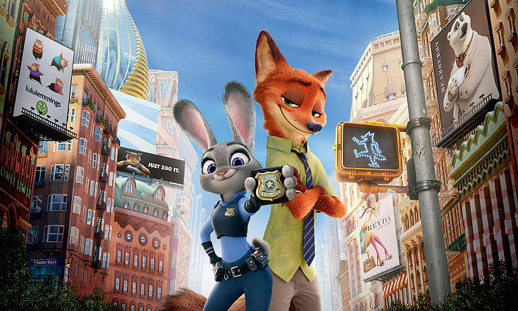 Judy Hopps With Badge Nick Wilde Wallpaper