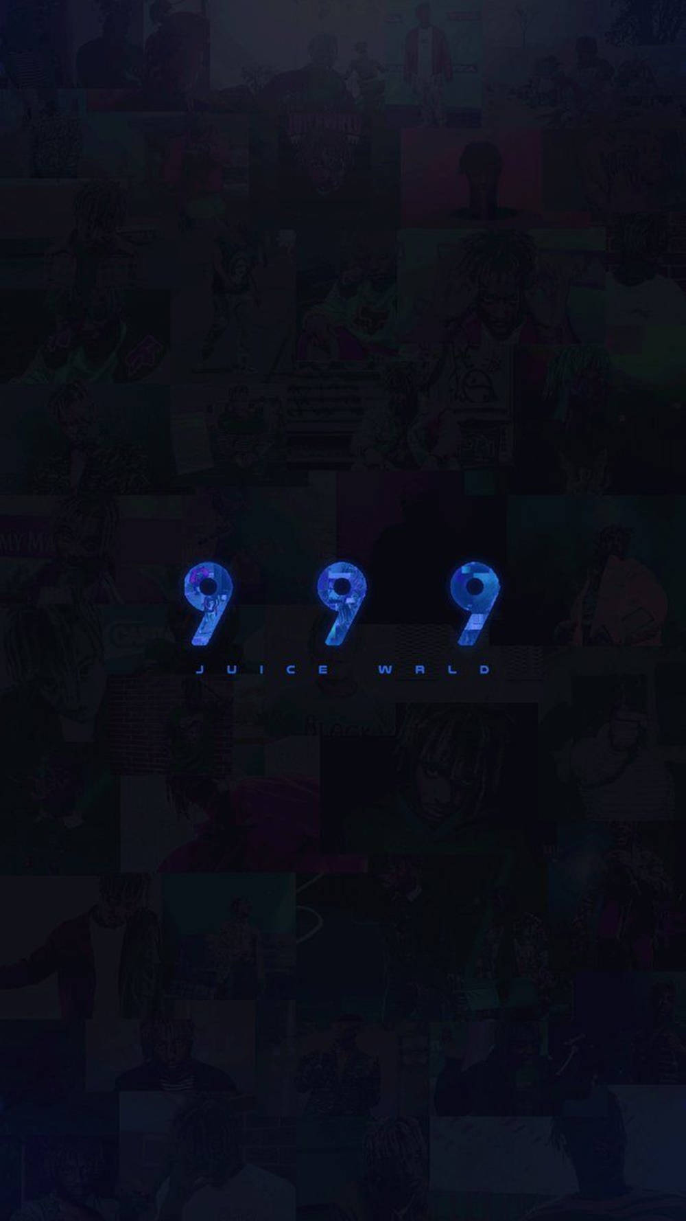 Juice Wrld 999 Blue Theme Banner Wallpaper