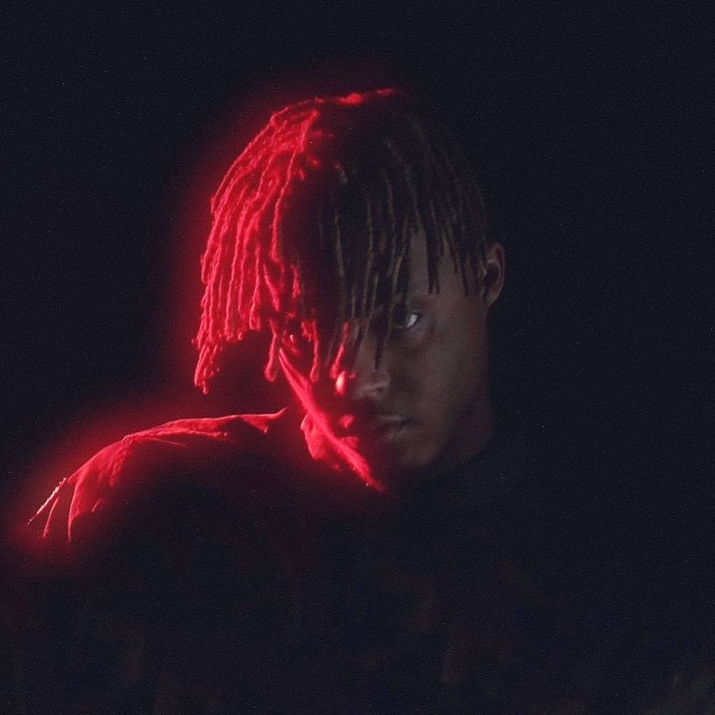 Juice Wrld 999 Neon Red Wallpaper