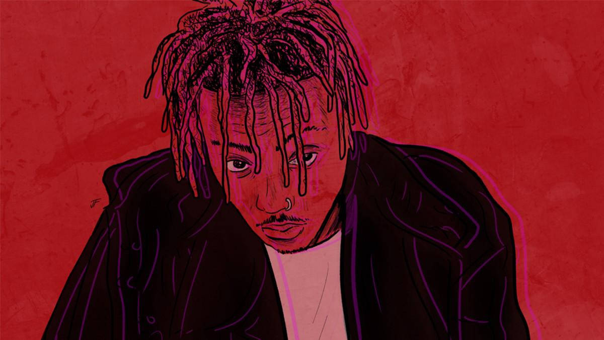 Juice Wrld Cartoon Drawing Wallpaper