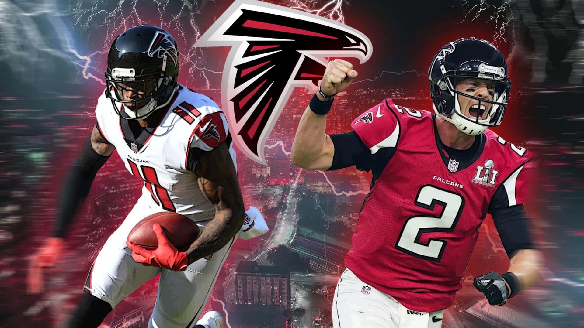 Julio Jones Of The Atlanta Falcons Scores A Touchdown Wallpaper