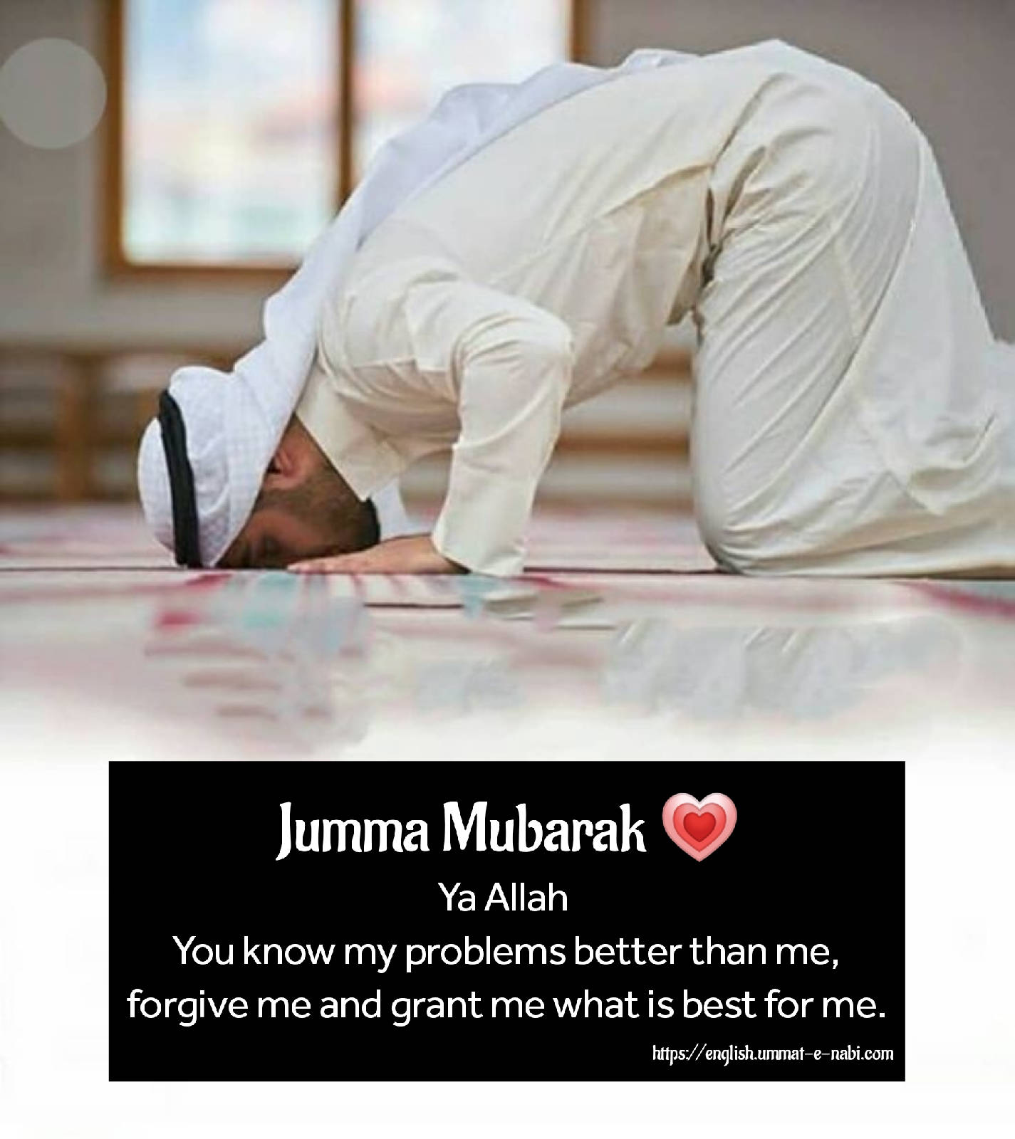 Jumma Mubarak Man Praying Wallpaper