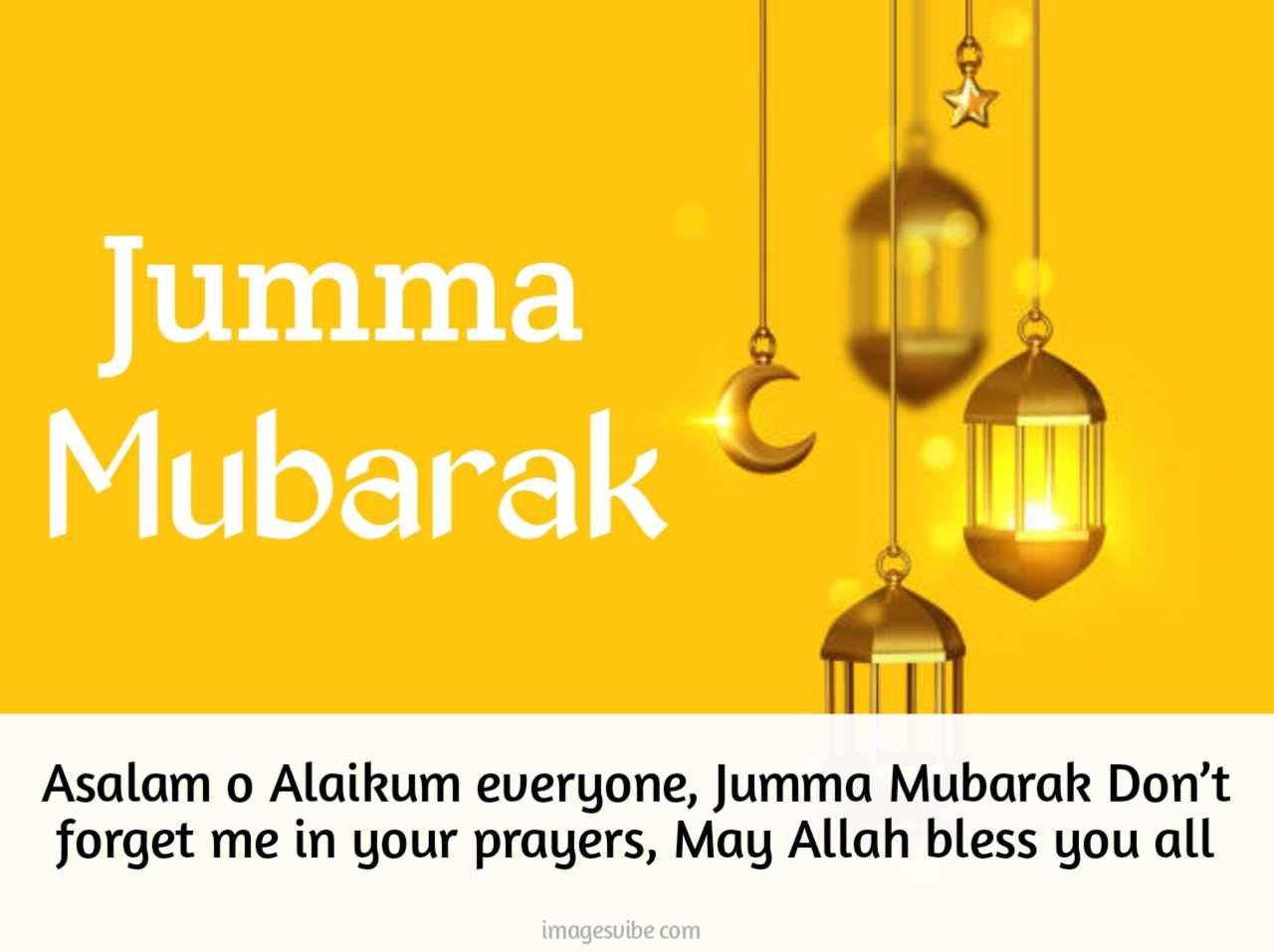 Jumma Mubarak Yellow Wallpaper