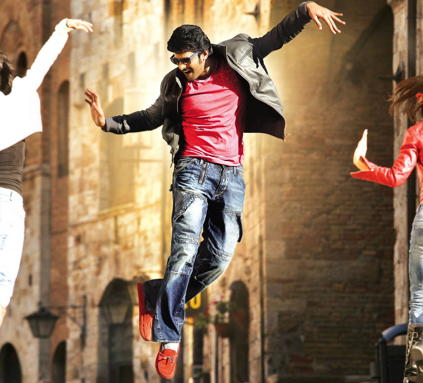 Jump Dancing Prabhas Mirchi Wallpaper