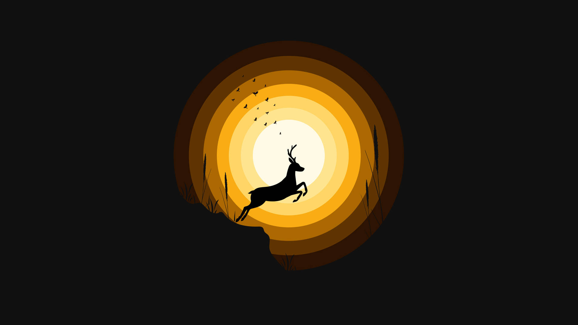 Jumping Deer 4d Ultra Hd Wallpaper