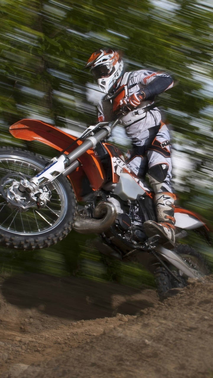 Jumping With Ktm Iphone Wallpaper