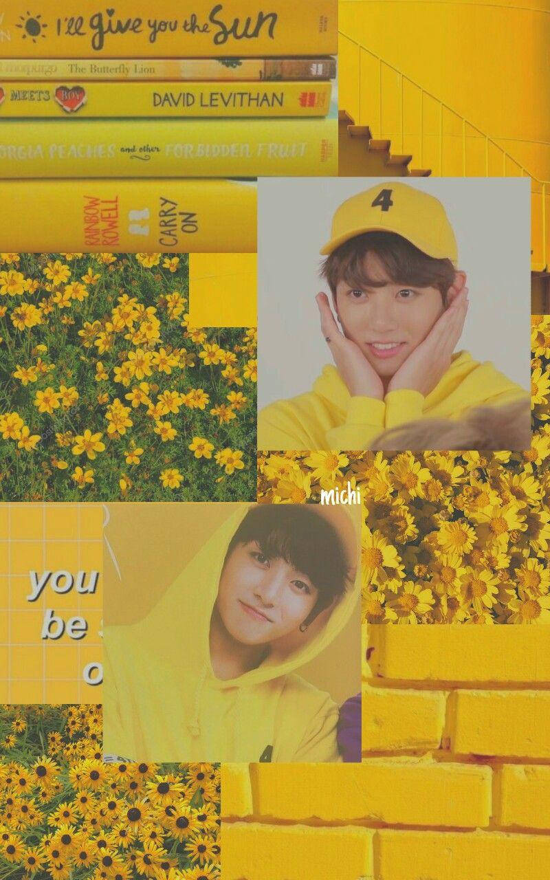 Jungkook Aesthetic Yellow Wallpaper