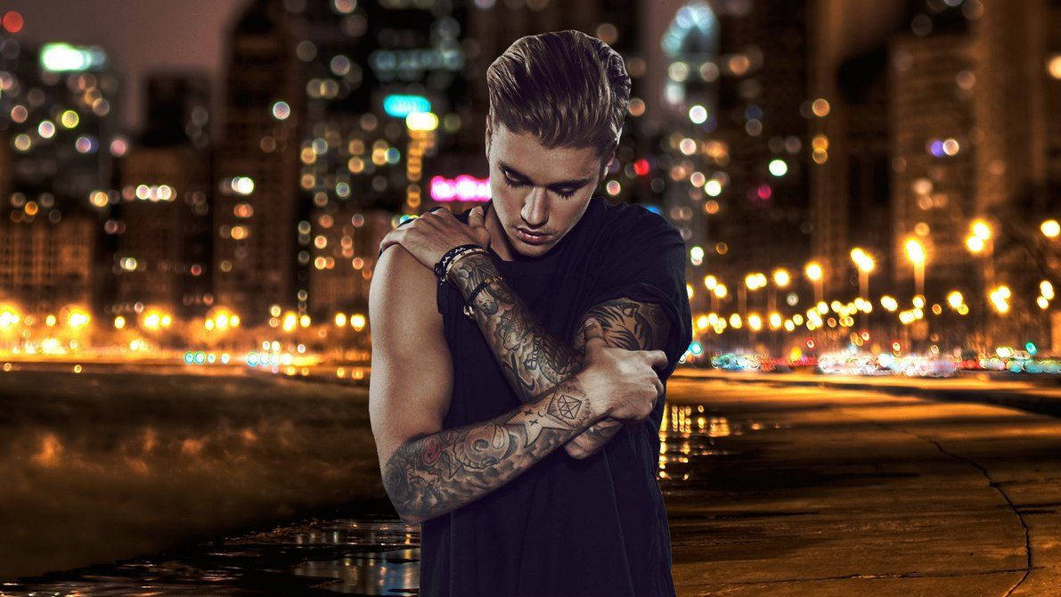 Justin Bieber City Night Wallpaper