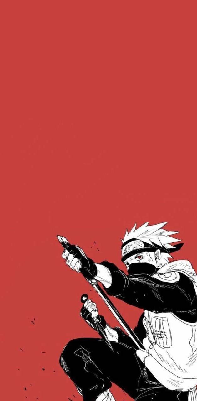 Kakashi Iphone With Sword Wallpaper