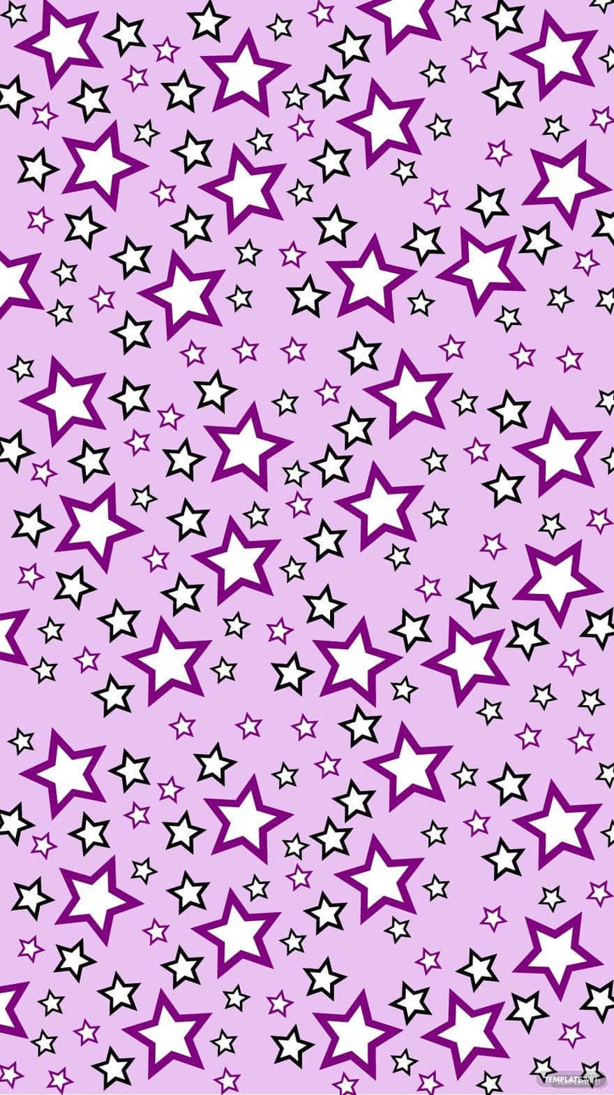 Kaleidoscopic Beauty - Purple Star Sparkles Wallpaper