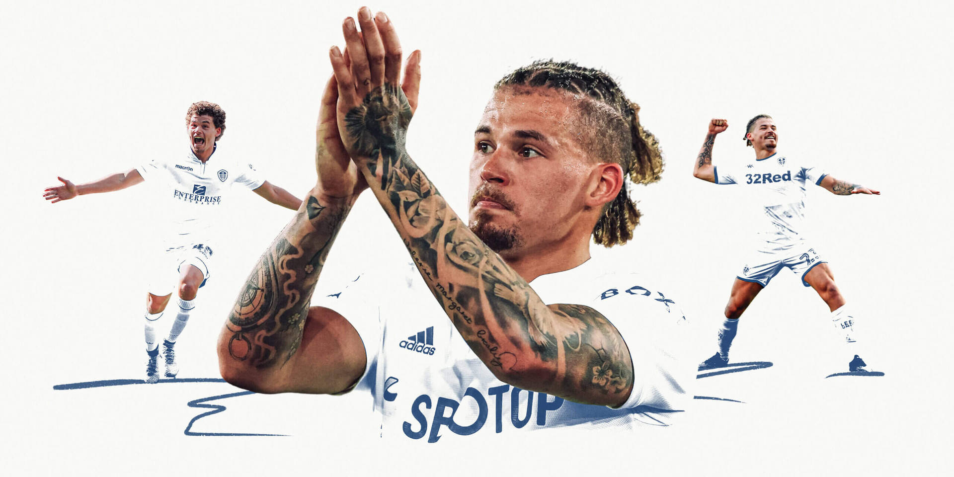 Kalvin Phillips White Background Clapping Wallpaper