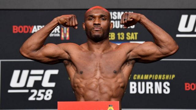 Kamaru Usman Strong Muscles Weigh In Wallpaper