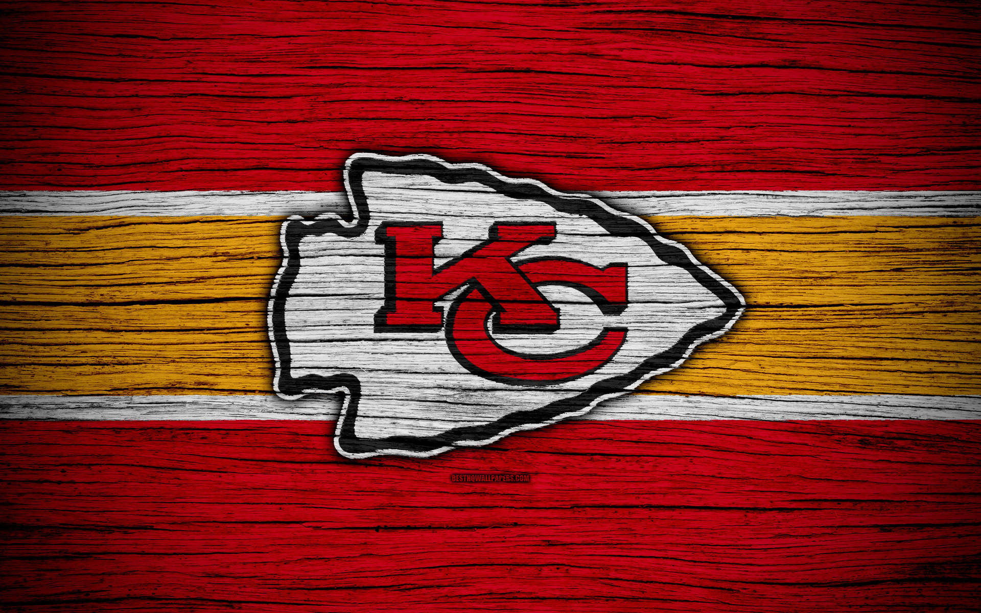 Kansas City Chiefs Tricolored Wallpaper
