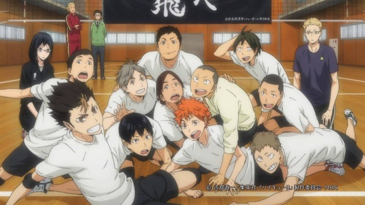 Karasuno Boys Laughing Haikyuu Desktop Wallpaper