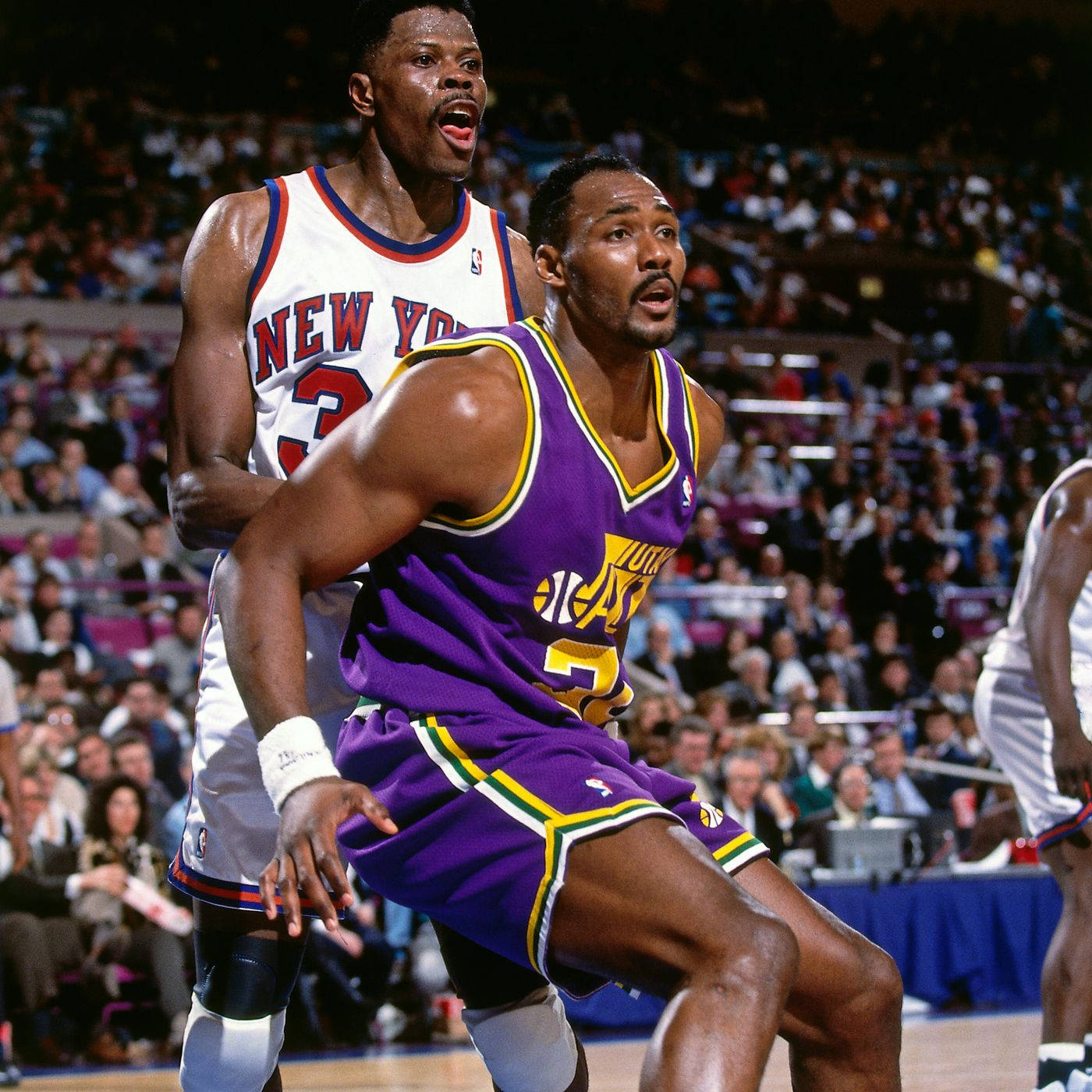 Karl Malone And Patrick Ewing Jr. Wallpaper