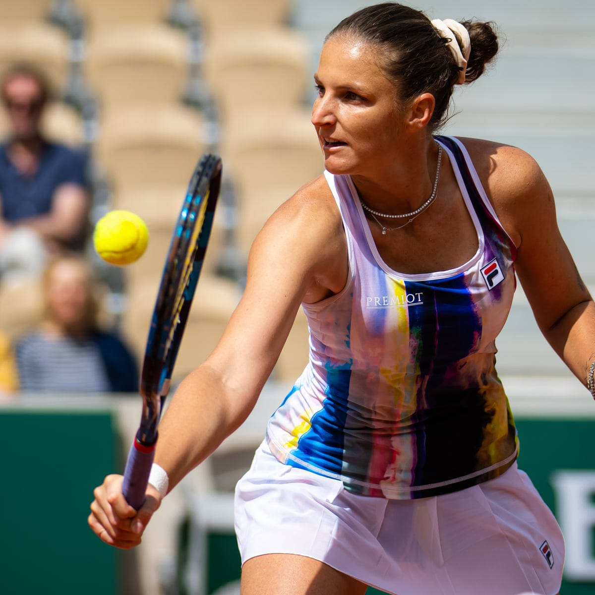 Karolina Pliskova Backhand Volley Wallpaper