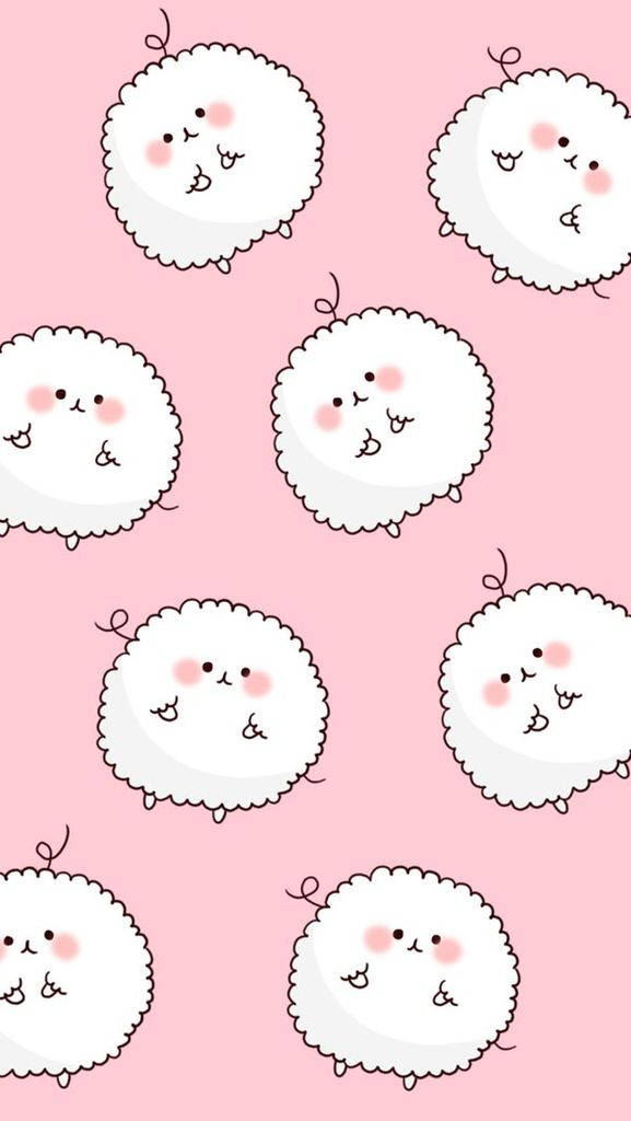 Kawaii Cute Girly Sheep Wallpaper