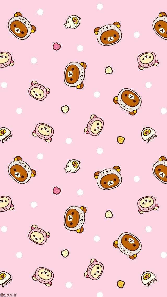 Kawaii Hd Rilalkkuma And Korilakkuma Heads Wallpaper