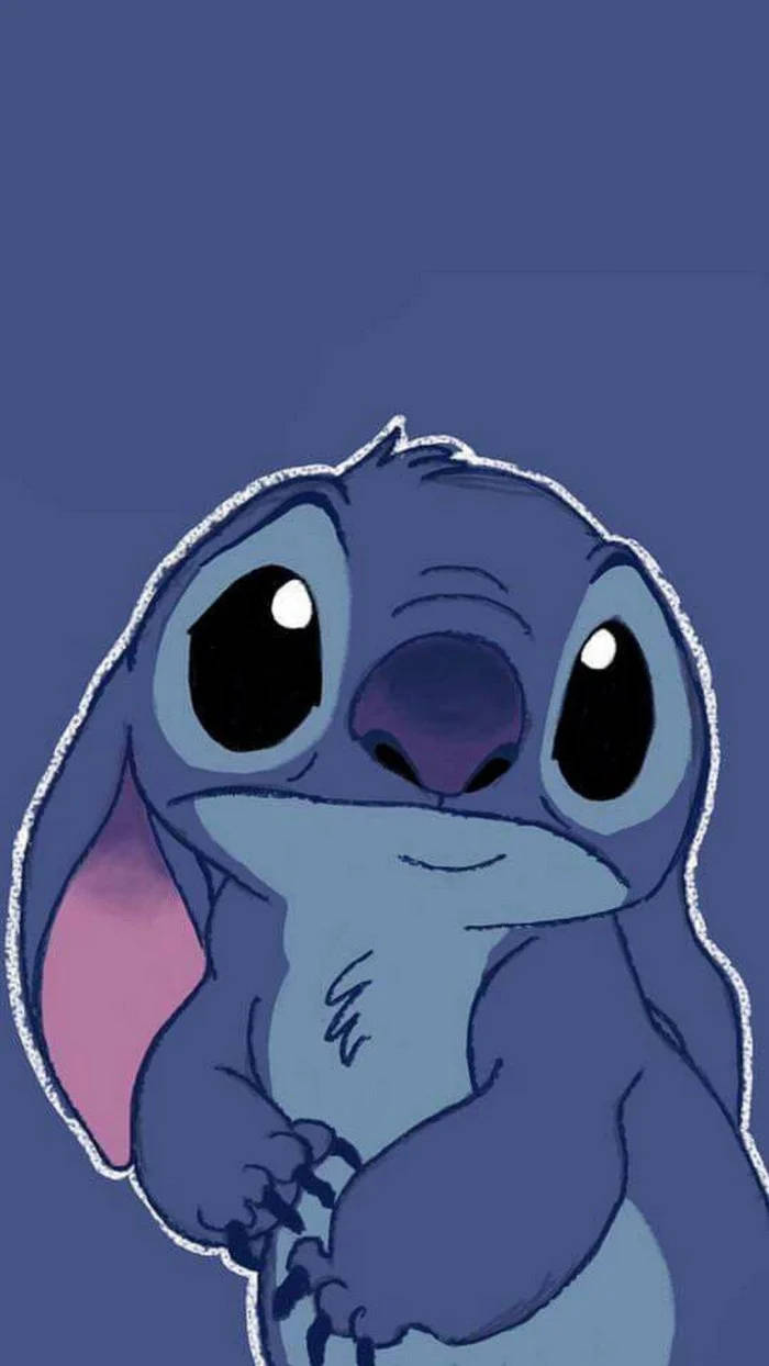 Kawaii Stitch Looking Up Wallpaper