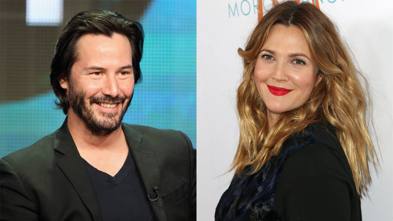 Keanu Reeves And Drew Barrymore Wallpaper