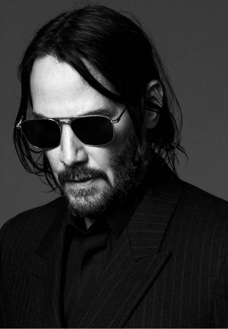 Keanu Reeves Wearing Saint Laurent Wallpaper