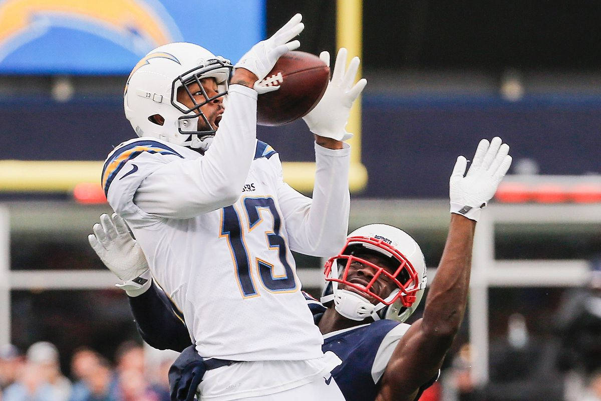 Keenan Allen American Football Player Catches Ball Wallpaper