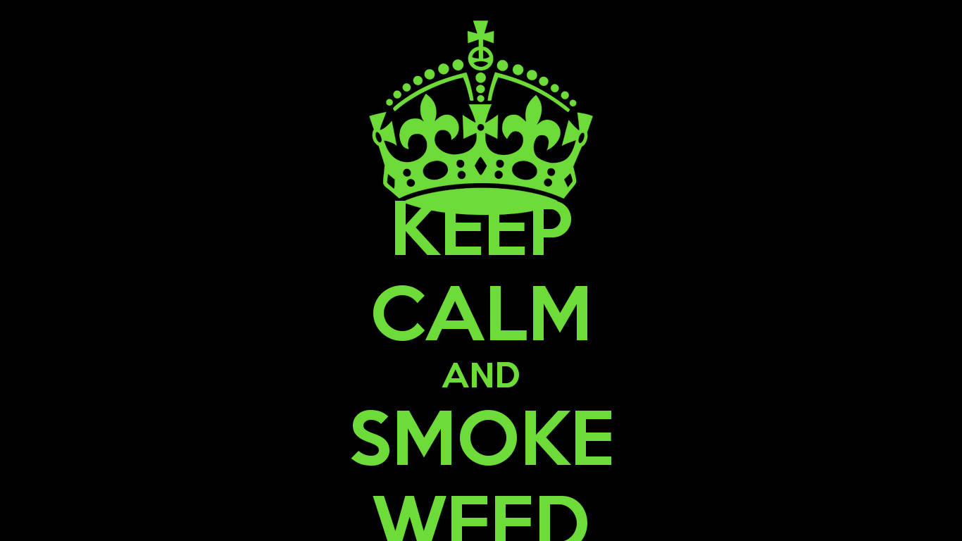Keep Calm And Smoke Weed Wallpaper