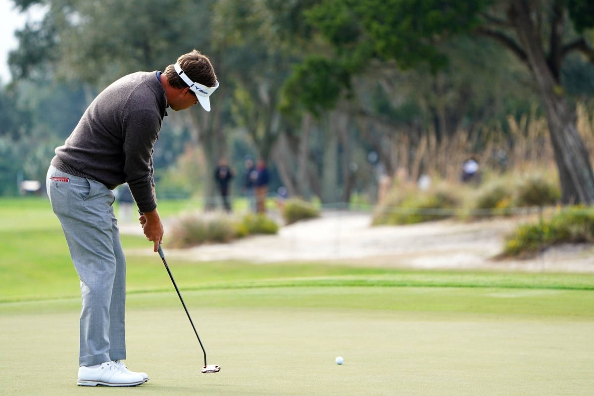 Keith Mitchell Amidst A Golf Course Wallpaper