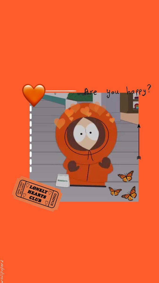 Kenny Mccormick Orange Minimalist Poster Wallpaper