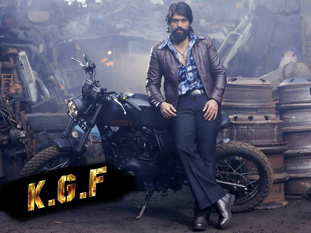 Kgf Yash Modeling With Bike Wallpaper