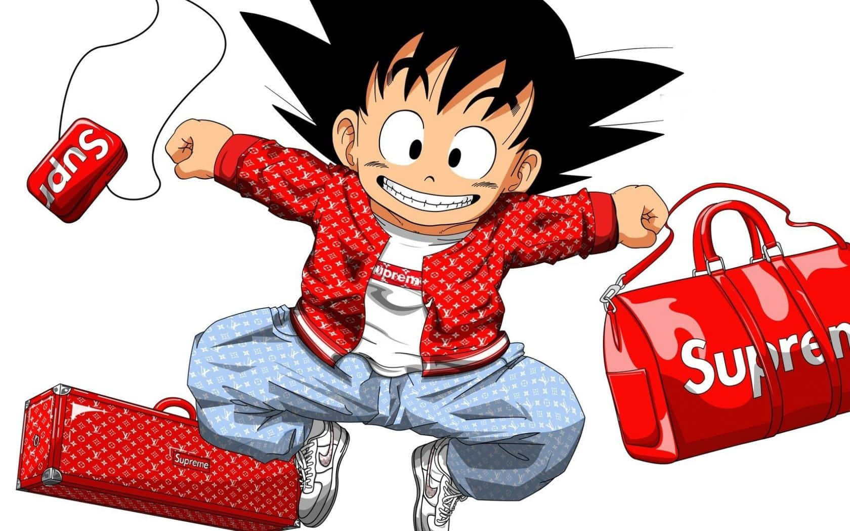 Kid Goku Gives A Thumbs Up Wallpaper