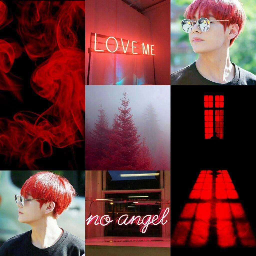 Kim Taehyung In Red Aesthetic Wallpaper