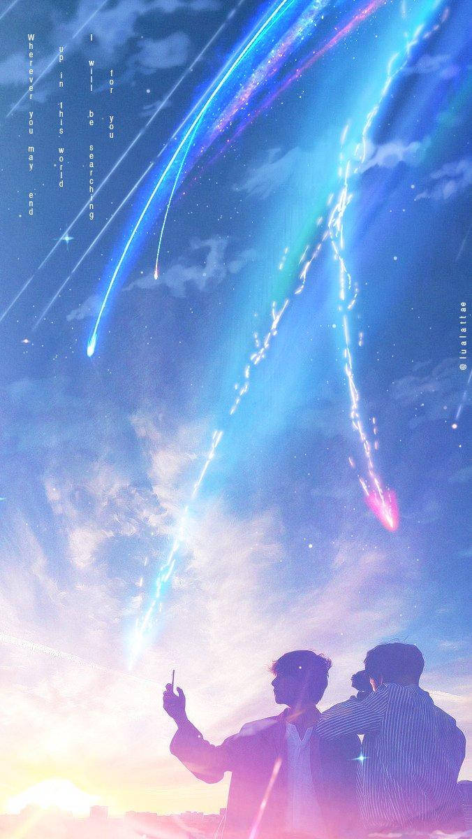 Kimi No Na Wa Phone Fanart Wallpaper