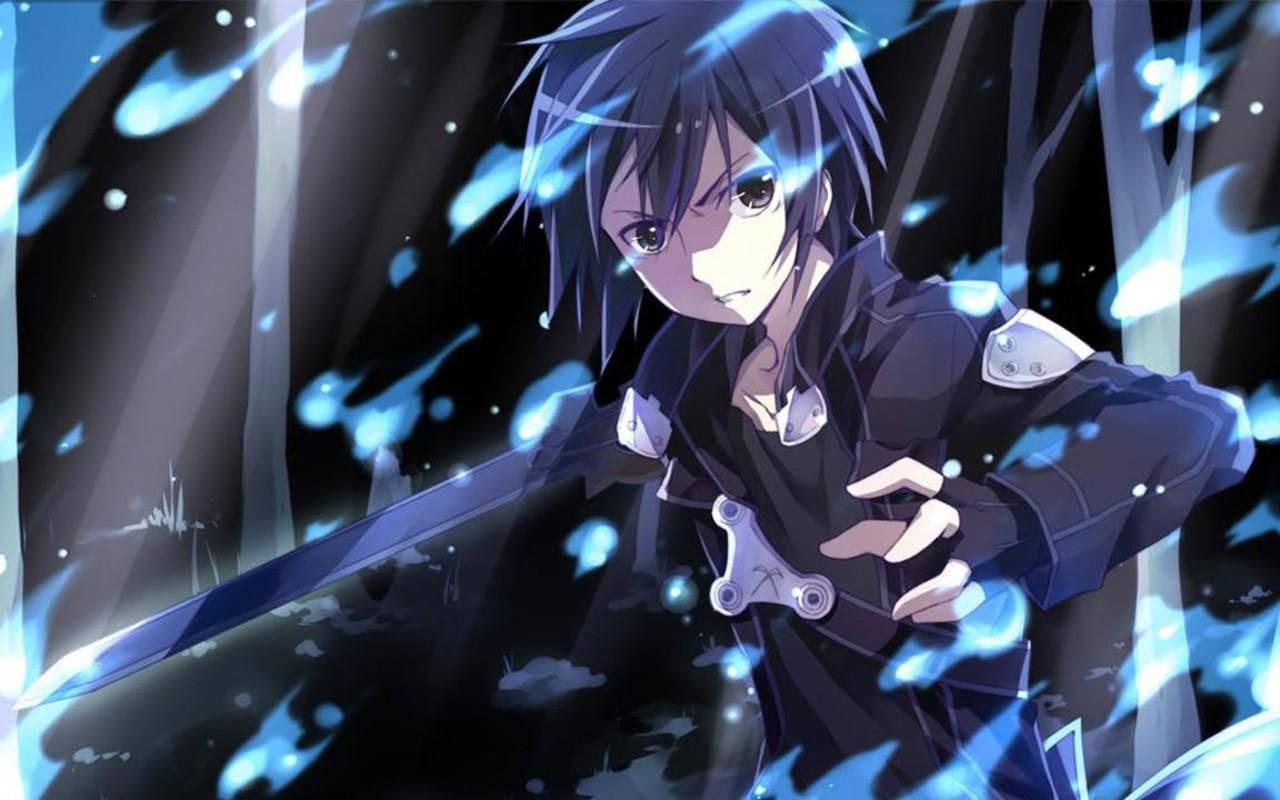 Kirito Anime Boy In Sword Art Online Wallpaper