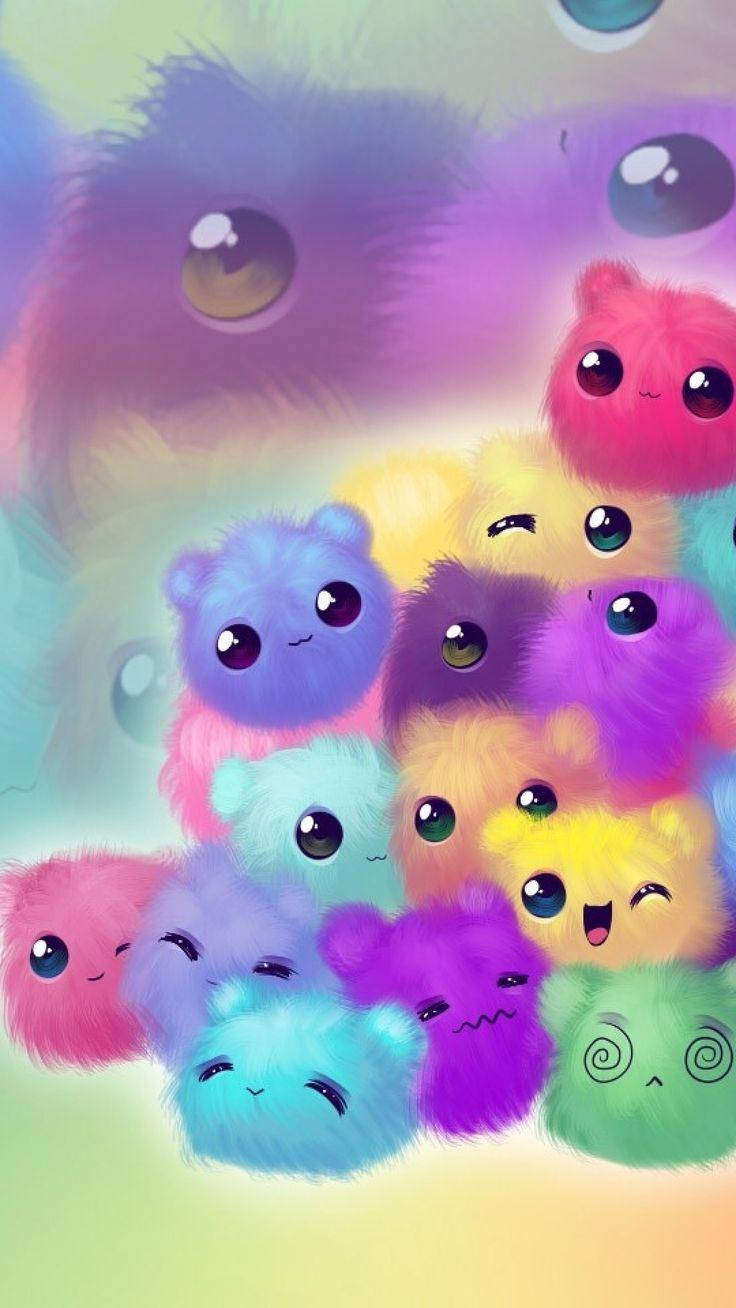 Kisses Kawaii Iphone Art Wallpaper