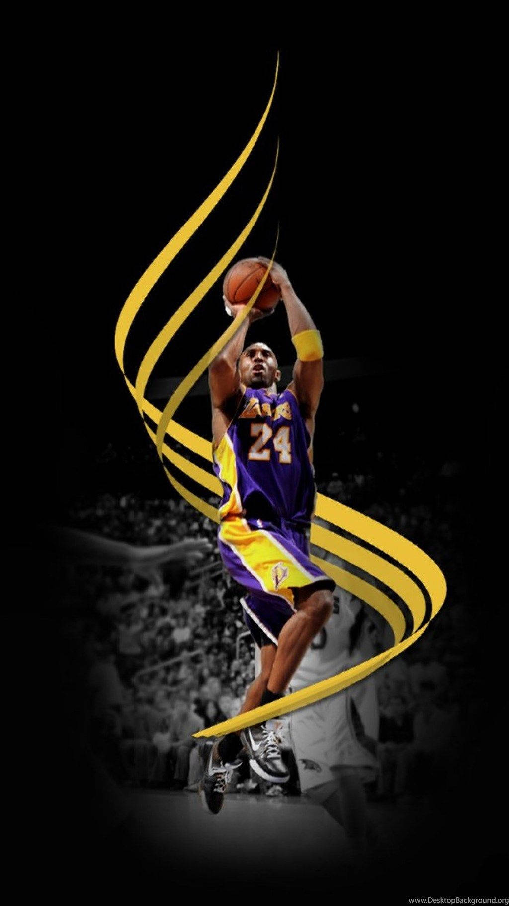 Kobe Bryant Lakers Mobile Art Wallpaper