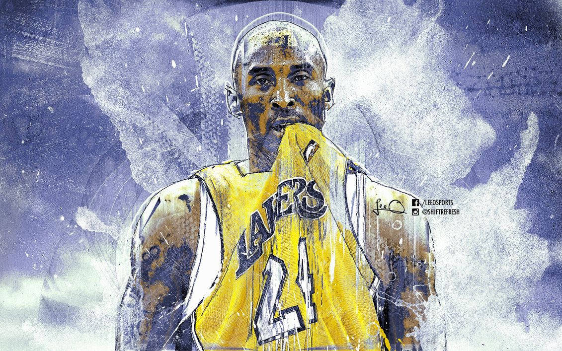 Kobe Bryant, The Black Mamba, Puts On His Signature Pose For Fans Around The World Wallpaper