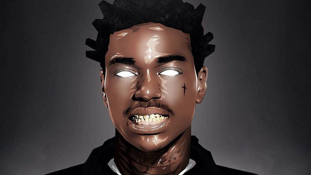 Kodak Black White Eyes Art Wallpaper