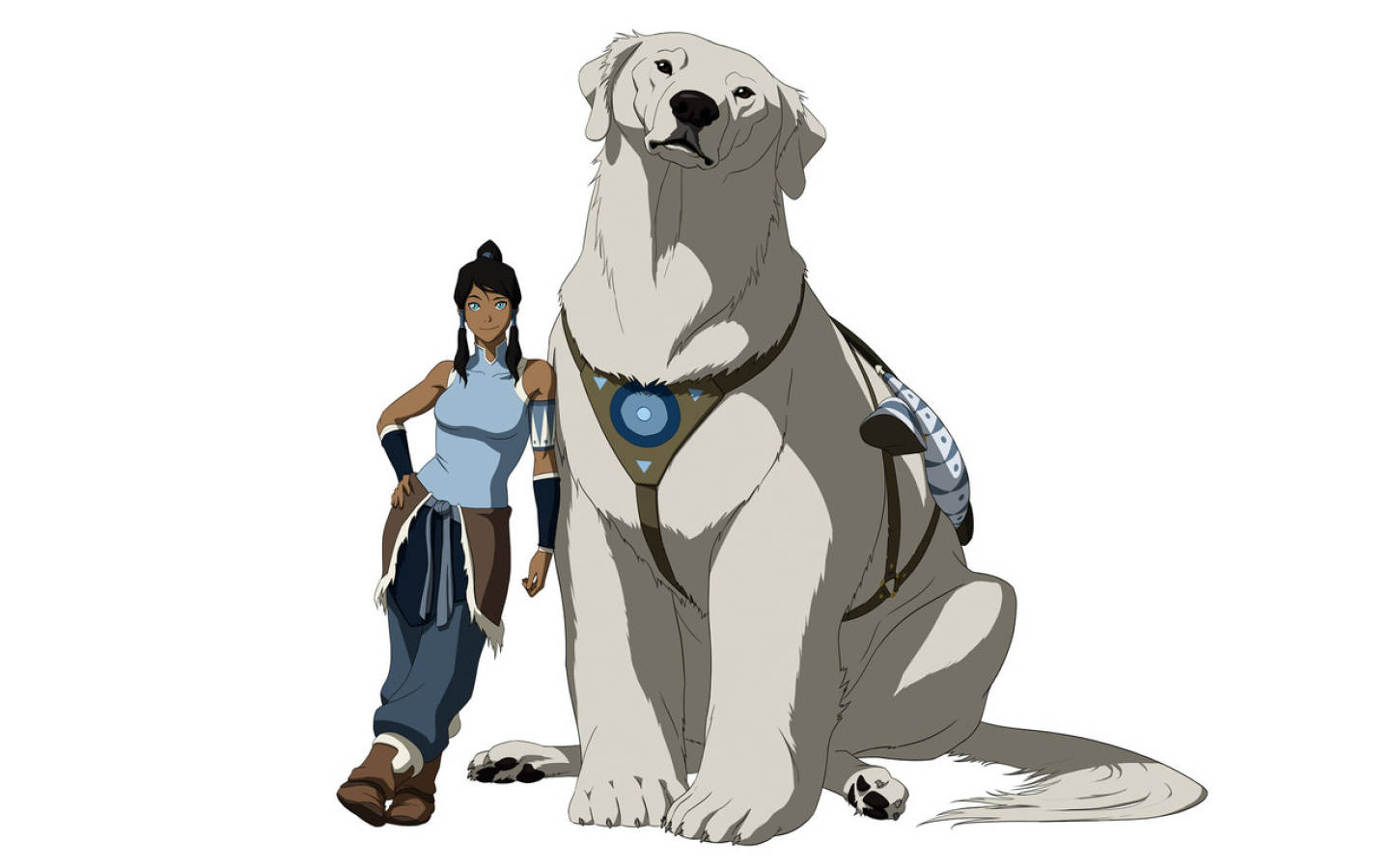 Korra & Naga - The Legend Of Korra Wallpaper