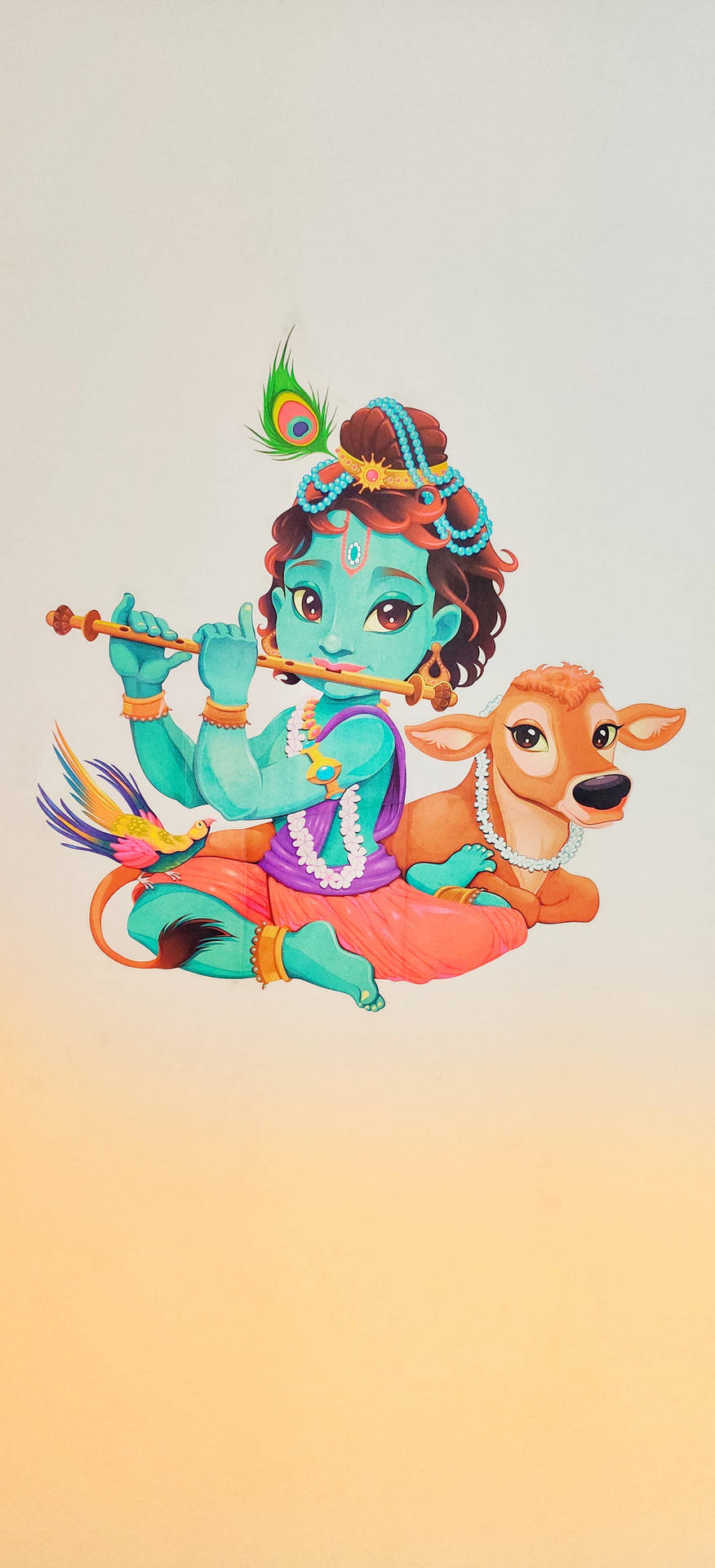 Krishna Hd Baby Cow Wallpaper WallpapersOK