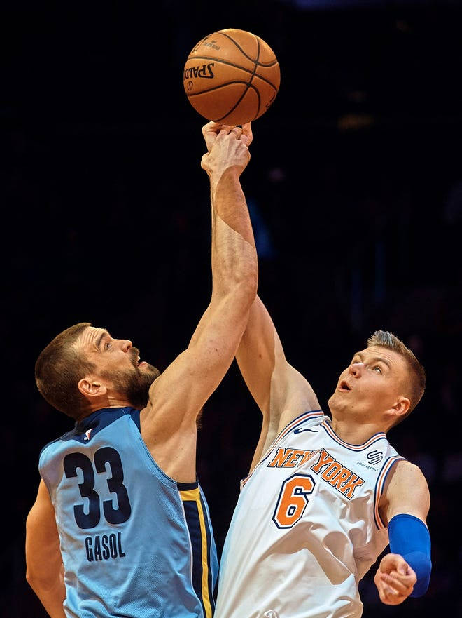 Kristaps Porzingis Vs. Marc Gasol Wallpaper