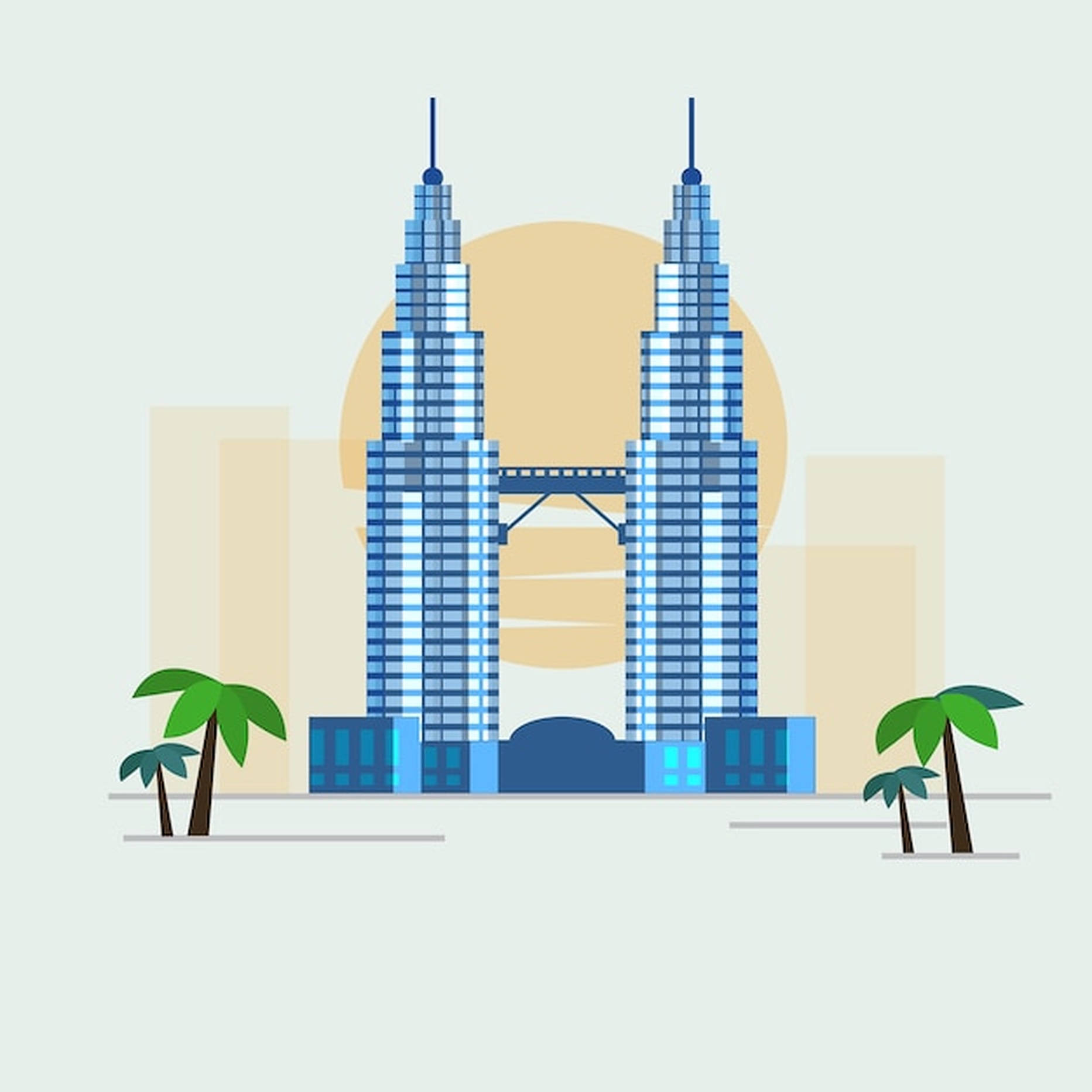 Kuala Lumpur Illustration Art Wallpaper